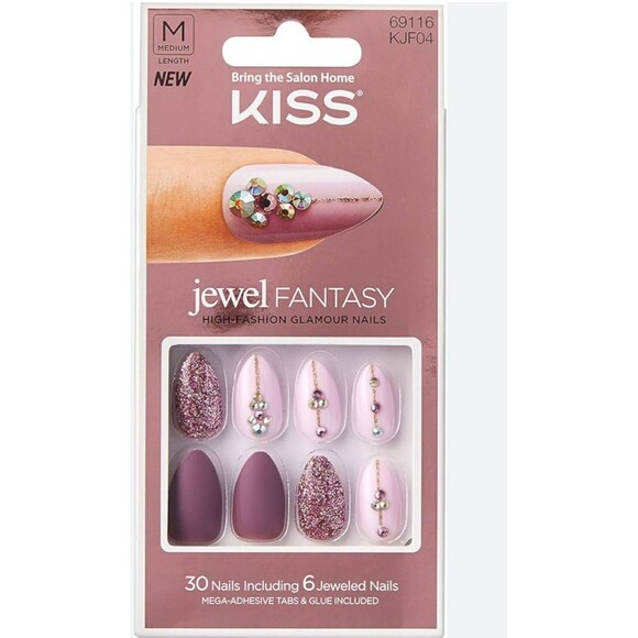 NIB KISS Jewel Fantasy Nails Medium Lngth High Fashion Glamour Nails(KJF04)
30ct - Picture 2 of 5